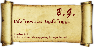 Bánovics Gyöngyi névjegykártya